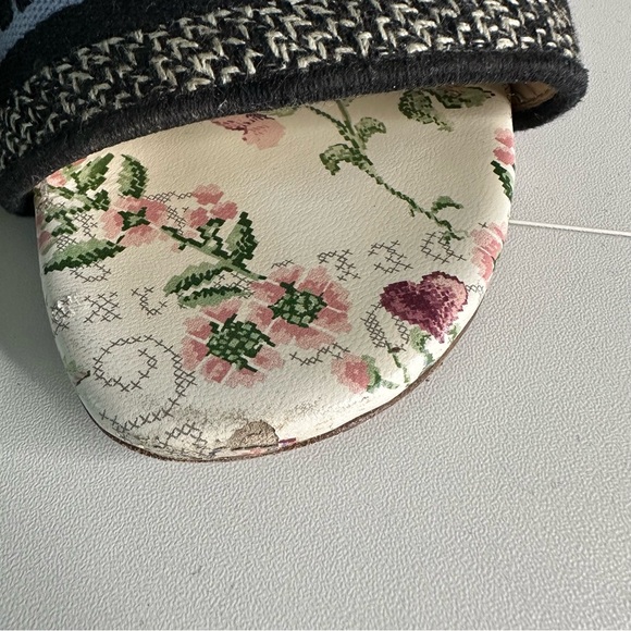 Christian Dior Dway Floral Butterfly Slide Mule SZ EUR 37 US 7 - Picture 3 of 9